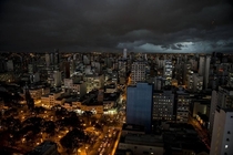 Dark weather yesterday in Curitiba Brazil 