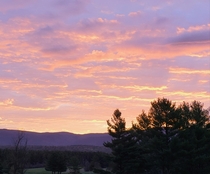 Dawn at the Ralph Myers golf Course in Middlebury Vermont 