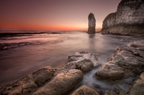 Dawn on the rocks at Flamborough England by Dave Holder 