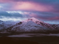 Dawn over New Zealands Sourhern Alps 