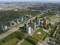 De Zuidas business district of Amsterdam 