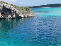 Deans blue hole Long Island Bahamas 