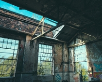 Decaying room in an abandoned power station 
