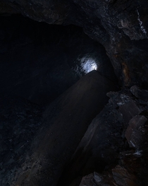 Deep inside a massive abandoned gold mine BC Canada