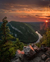 Delaware River from Mount Tammany New Jersey 
