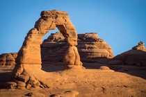 Delicate Arch at sunrise Arches National Park Utah USA 