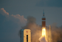 Delta  rocket carrying NASAs first Orion deep space exploration craft