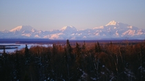 Denali and surrounding peaks Alaska 