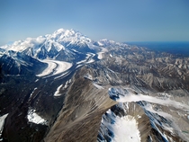Denali and the Alaska Range seen by flight looking West  x IG withagrainofsalt