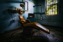 Dentist chair in abandoned psych ward 