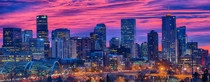 Denver CO at sunrise 