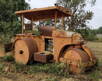 Derelict road roller somewhere outside Bangalore