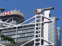 Detail atop HSBC Building  Hong Kong Designed by Sir Norman Foster and completed in  