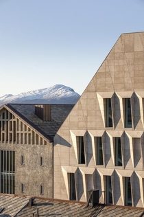 Detail of Bod Town Hall Norway designed by Atelier Lorentzen Langkilde  