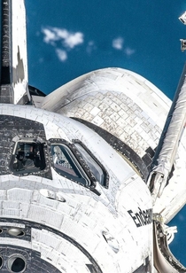 Detailed close up to Space Shuttle Endeavour