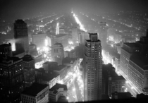 Detroit and the industrial region surrounding it during a blackout drill on May   