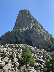 Devils tower on a clear summer day last year 