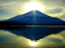 Diamond Fuji Yamanakako Lake Mt Fuji Japan 