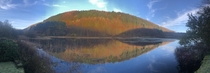 Dolgellau Lake Snowdonia Wales Panorama 