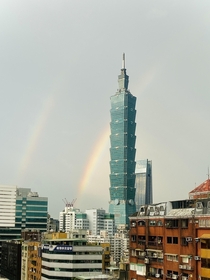 Double Rainbow arching over Taipei  - 