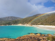 Double Rainbow on Little Beach Western Australia 