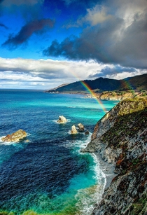 Double Rainbow on the Coast of Big Sur California 