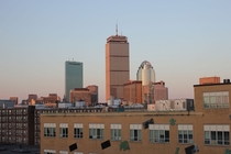 Downtown Boston at sunset 