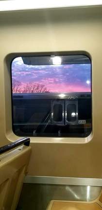 Dreamy window from the train