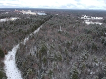 Drone shot just hours after a Maine Snowstorm February 