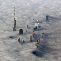 Dubai above the clouds