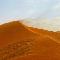 Dunes on the move in the Rub al Khali desert 