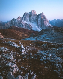 Dusk in the Dolomites Northern Italy 