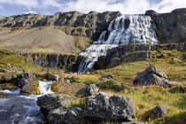 Dynjandi waterfall Westfjords Iceland 