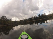Eagle Pond in Palmetto Louisiana mirroring the sky 