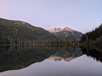 Early morning at Waptus Lake this weekend Washington State USA 