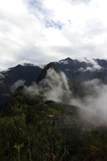 Early morning fog at Machu Picchu OC 