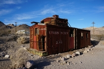Early s Union Pacific Car Abandoned in Rhyolite Ghost Town - more photos in comments  OC