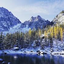 Early snow on Colchuck Peak the Enchantments WA 