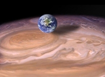 Earth besides Jupiters Great Red Spot