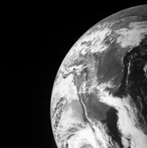 Earth photographed by the Juno spacecraft 