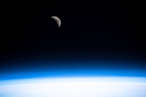 Earths brother the moon taken by the ISS crew