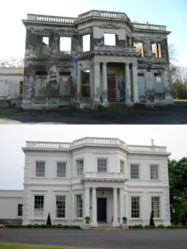 Eglantine House a Regency era gentlemans residence in Hillsborough Northern Ireland before and after restoration