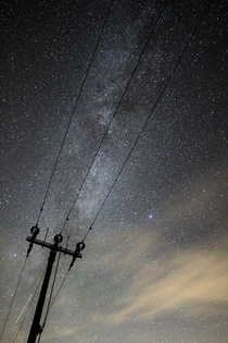 Electricity lines trying to block out the milky way 