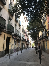 Embajadores neighborhood in Madrid August 
