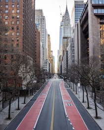 Empty street in NYC