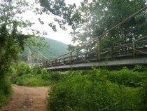 English Center Suspension Bridge in northern Pennsylvania Album and more info in comments 
