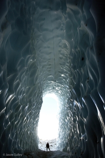 Entrance to an ice cave on the Khumbu Glacier Nepal  jason_gulley_science