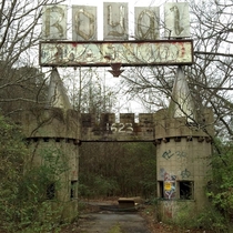 Entrance to the abandoned Royal Land amusement park in a Meridian MS