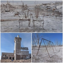 Epecuen Argentinian - Flooded with  metres of rain in  and recently uncovered when the water level fell x