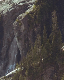 Ephermal Waterfall on Mt Index Index Washington 
